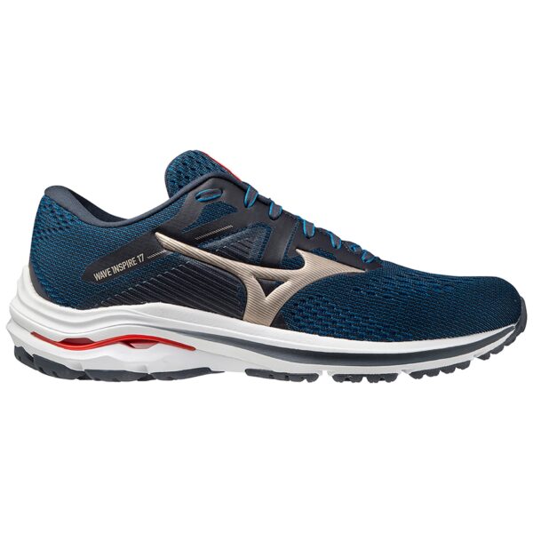 Mizuno Men's Wave Inspire 17 - Indial/Pgold/Ignition Red