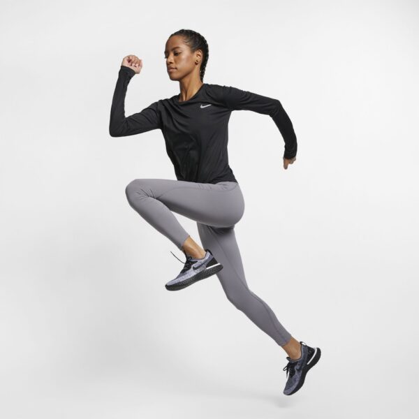 Nike Women's Miler Top - Black/Reflective Silver - Image 8