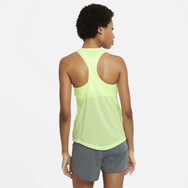 Nike Women's Miler Singlet - Barely Volt/Reflective Silver - Image 4
