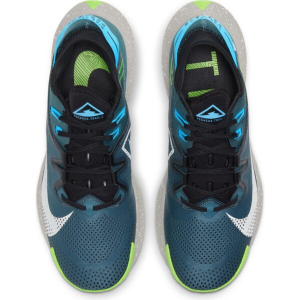 Nike Men's Pegasus Trail 2 - Dark Teal Green/Light Silver-Black - Image 6