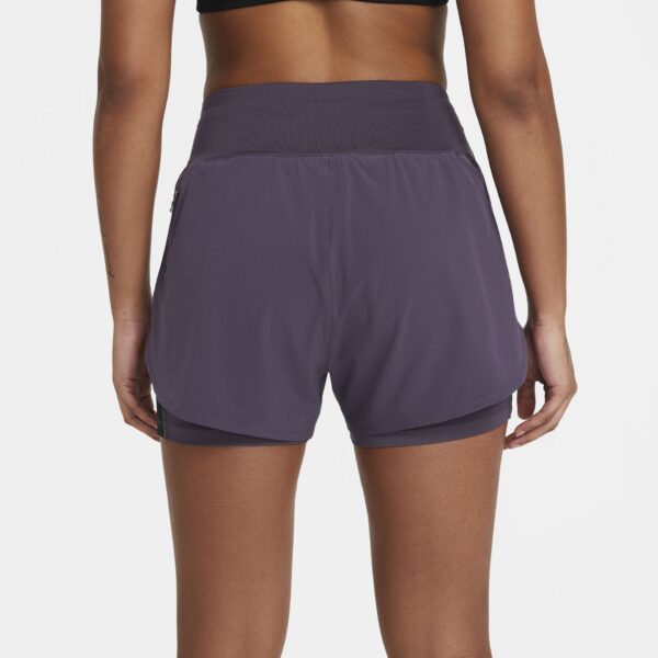 Nike Women's Eclipse 2-in-1 Shorts - Dark Raisin/Reflective Silver - Image 2