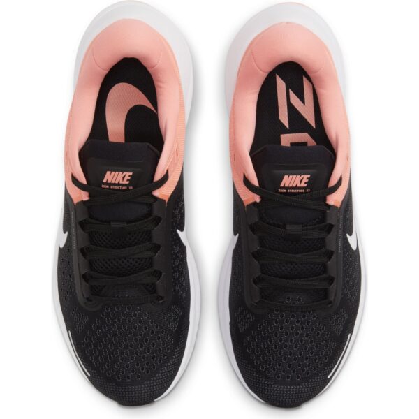 Nike Women's Air Zoom Structure 23 - Black/White-Crimson Pulse-Iron Grey - Image 6