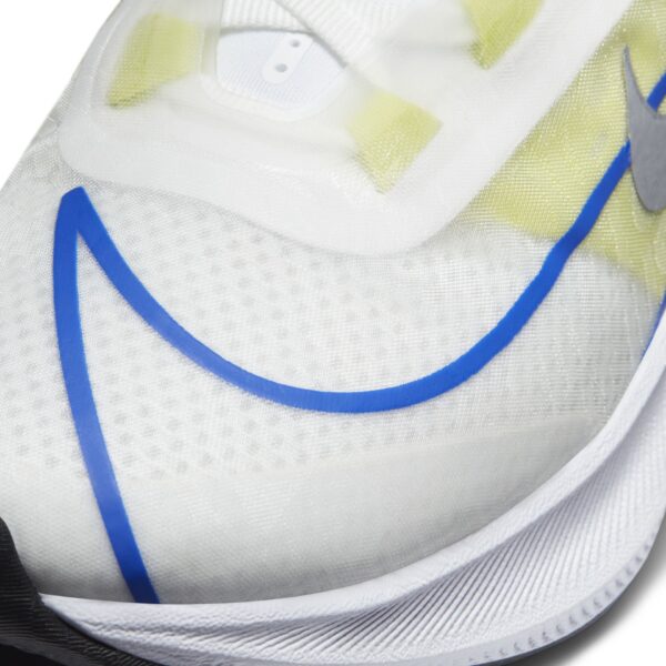 Nike Women's Zoom Fly 3 - White/Metallic Silver-Racer Blue-Cyber - Image 7