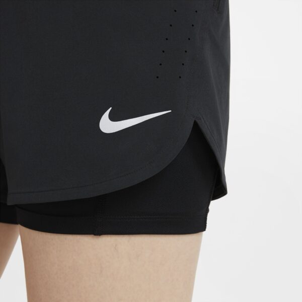 Nike Women's Eclipse 2-in-1 Shorts - Black/Reflective Silver - Image 4