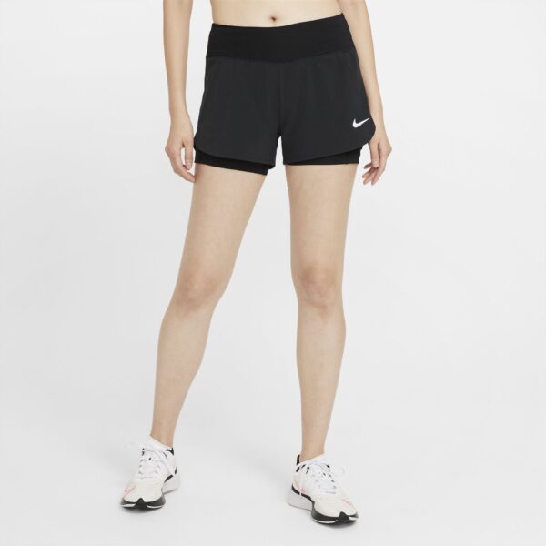 Nike Women's Eclipse 2-in-1 Shorts - Black/Reflective Silver - Image 3