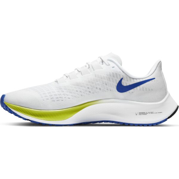 Nike Men's Air Zoom Pegasus 37 - White/Racer Blue-Cyber-Black - Image 2