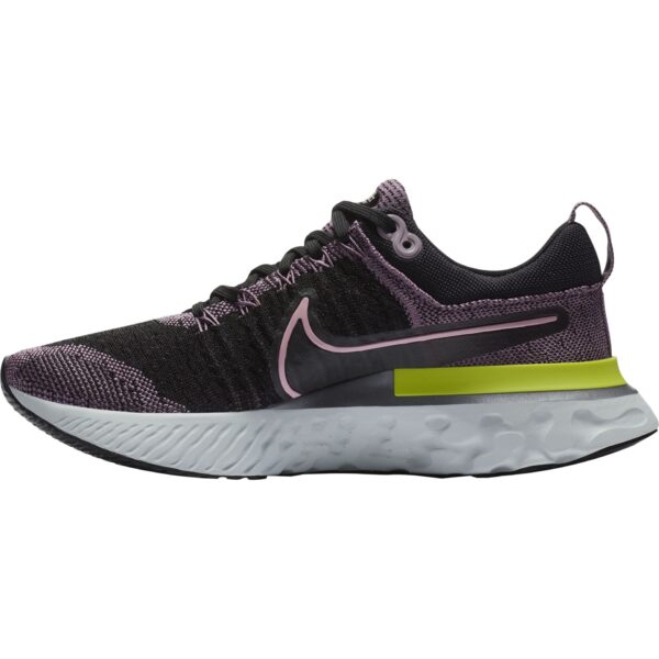 Nike Women's React Infinity Run Flyknit 2 - Violet Dust/Elemental Pink-Black-Cyber - Image 2