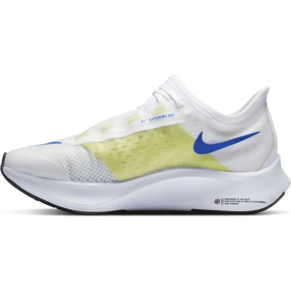 Nike Women's Zoom Fly 3 - White/Metallic Silver-Racer Blue-Cyber - Image 2