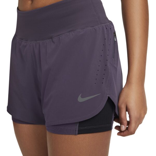 Nike Women's Eclipse 2-in-1 Shorts - Dark Raisin/Reflective Silver - Image 4
