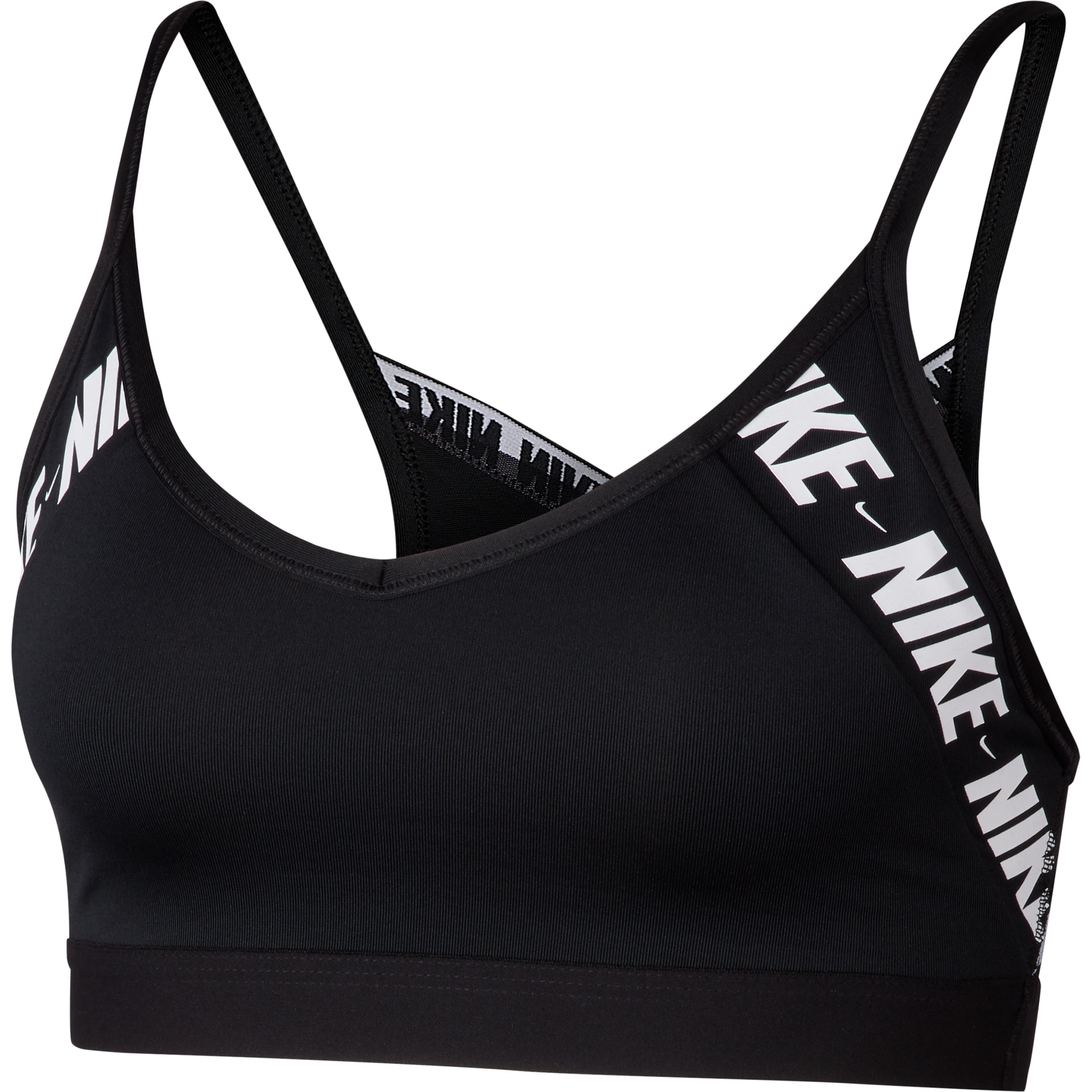 Nike Women's Indy Light-Support Bra - Black/White - Running Bath