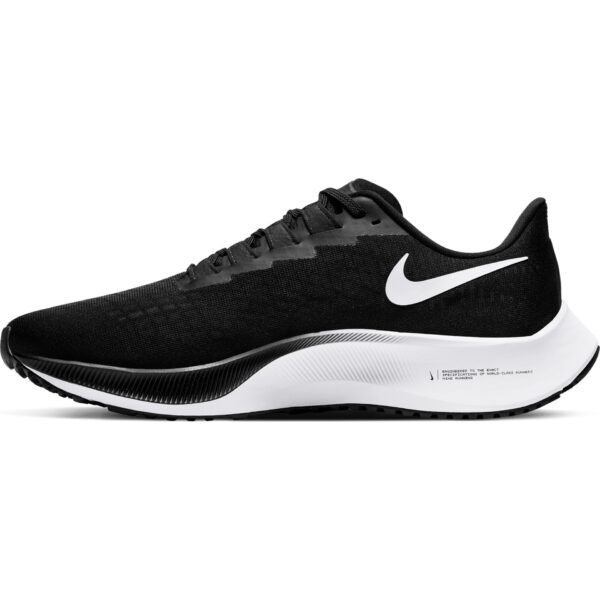 Nike Men's Air Zoom Pegasus 37 - Black/White - Image 2