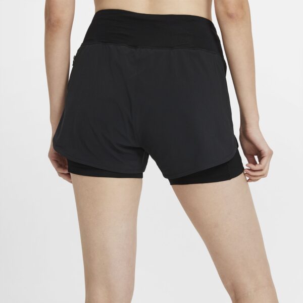 Nike Women's Eclipse 2-in-1 Shorts - Black/Reflective Silver - Image 2