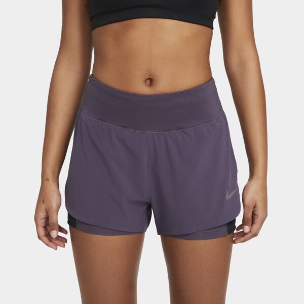 Nike Women's Eclipse 2-in-1 Shorts - Dark Raisin/Reflective Silver