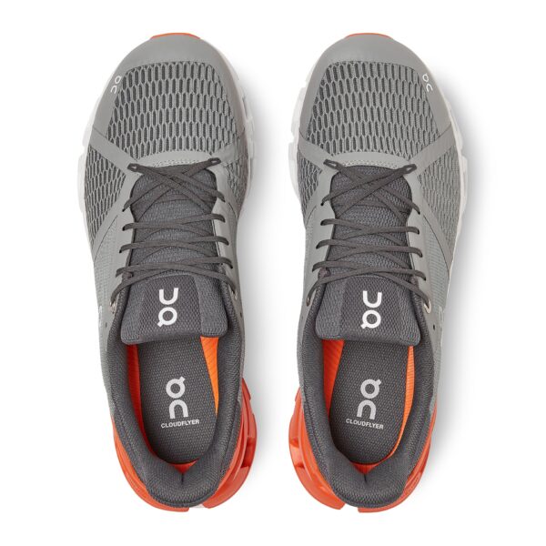 On Running Men's Cloudflyer - Grey/Orange - Image 4