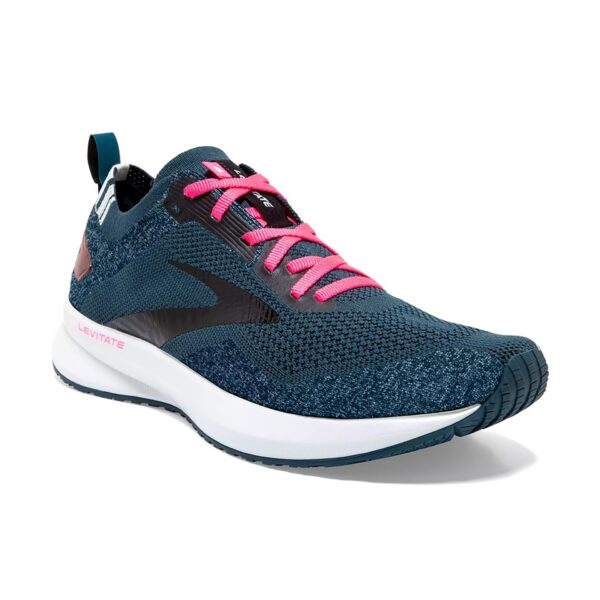 Brooks Women's Levitate 4 - Navy/Black/Pink - Image 3
