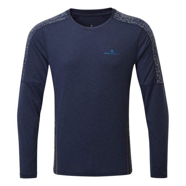 Ronhill Men's Life Night Runner L/S Tee - Deep Navy/Reflect