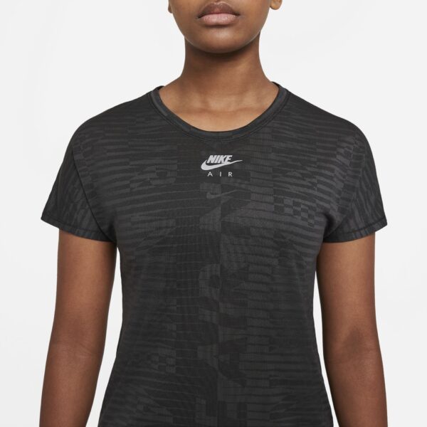 Nike Women's Air Short Sleeve Top - Black/Dk Smoke Grey/Reflective Silver - Image 4