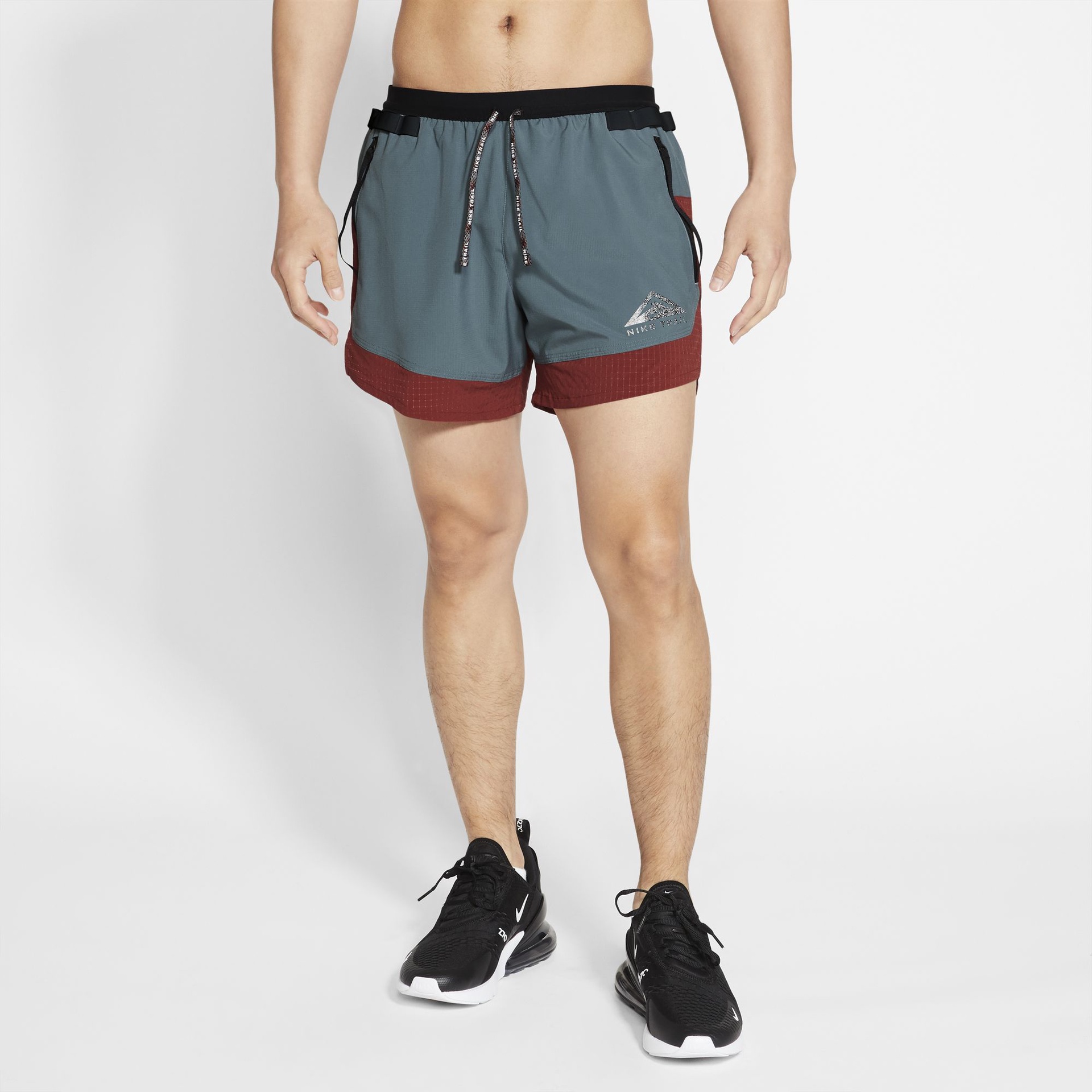 Nike Men's Flex Stride Trail Shorts - Dark Cayenne/Hasta/Solar Flare ...