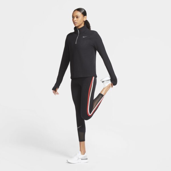 Nike Women's Sphere 1/2-Zip Running Top - Black/Reflective Silver - Image 8