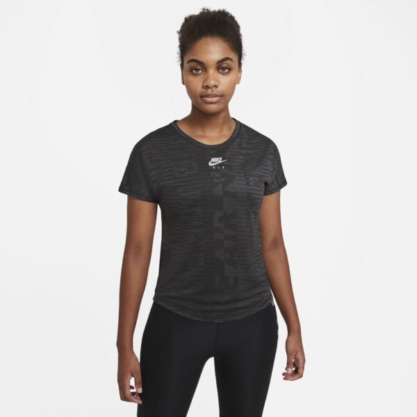 Nike Women's Air Short Sleeve Top - Black/Dk Smoke Grey/Reflective Silver