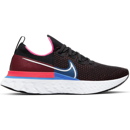 Nike Men s React Infinity Run Flyknit Black White Red Orbit