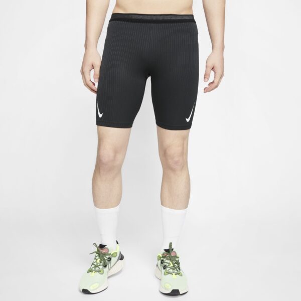 Nike Men's AeroSwift Tight Short - Black/White - Image 4