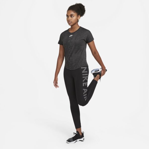Nike Women's Air Short Sleeve Top - Black/Dk Smoke Grey/Reflective Silver - Image 5