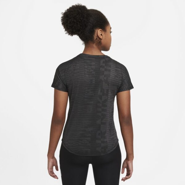 Nike Women's Air Short Sleeve Top - Black/Dk Smoke Grey/Reflective Silver - Image 2