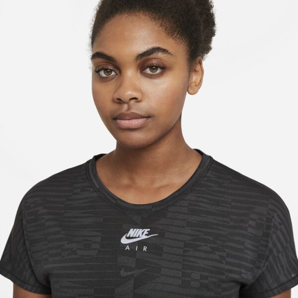 Nike Women's Air Short Sleeve Top - Black/Dk Smoke Grey/Reflective Silver - Image 3