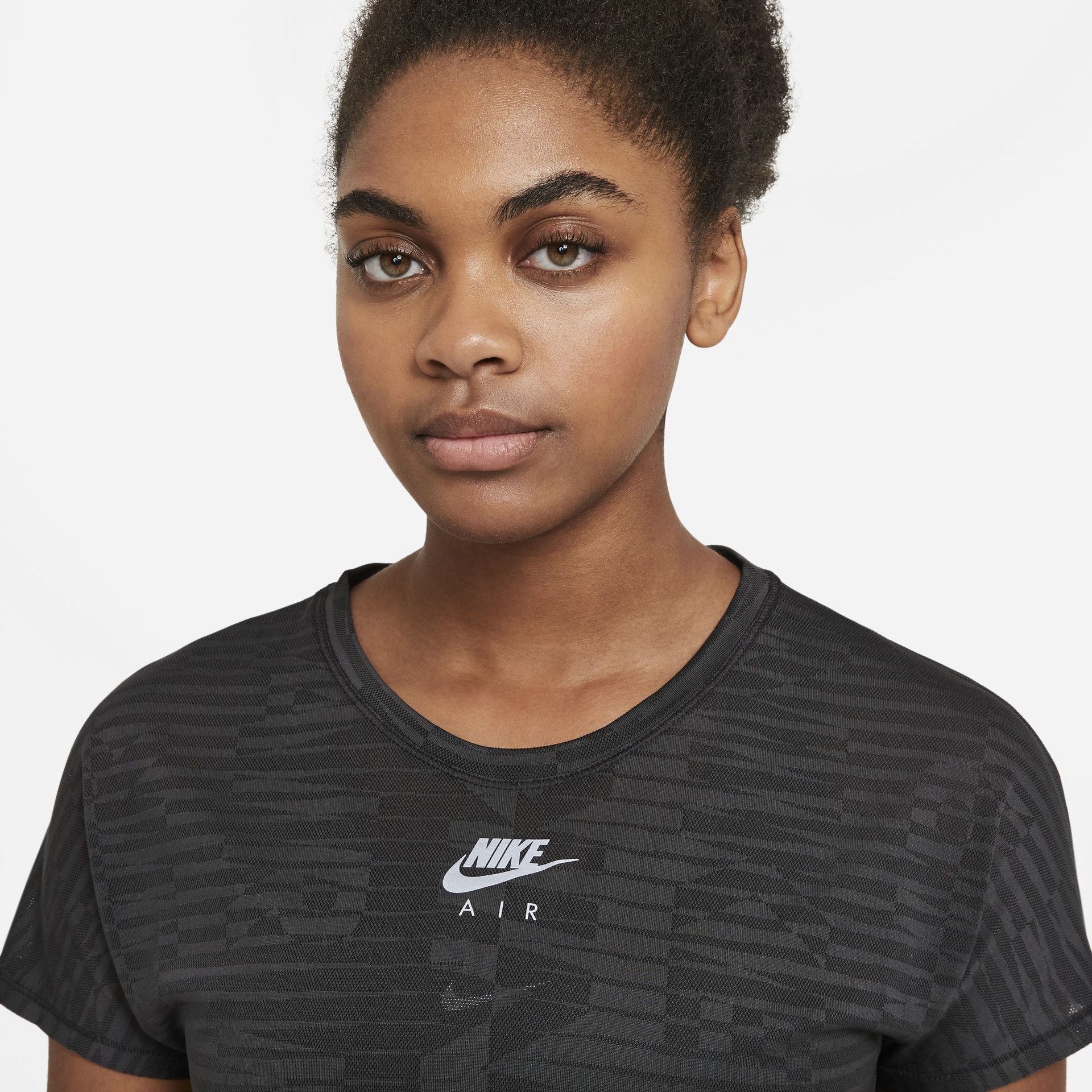 Nike Women’s Air Short Sleeve Top – Black/Dk Smoke Grey/Reflective ...