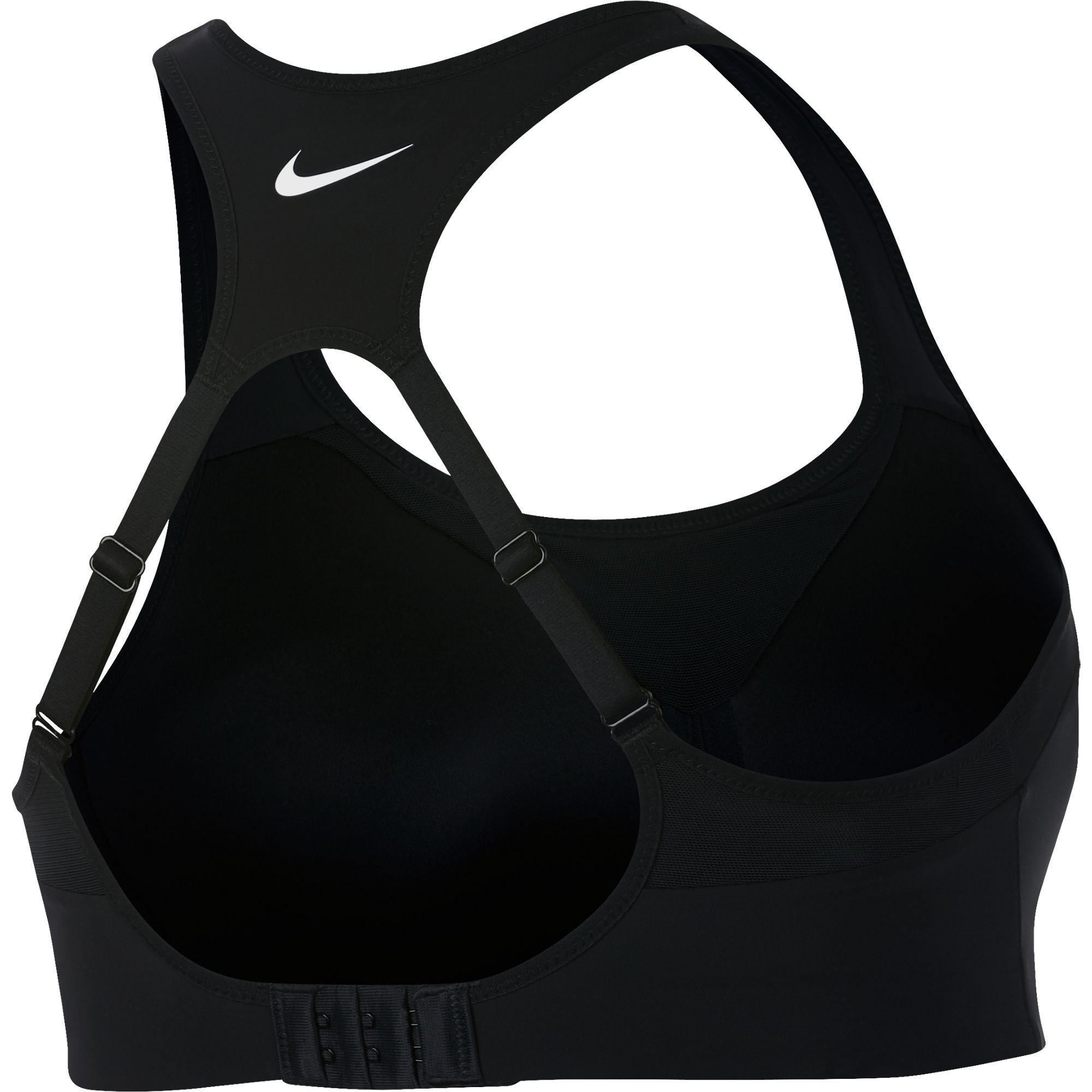 Nike Women's Alpha High-Support Sports Bra - Black/White - Running Bath
