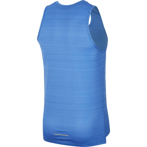Nike Men's Miler Tank - Pacific Blue/HTR/Reflective Silver - Image 2