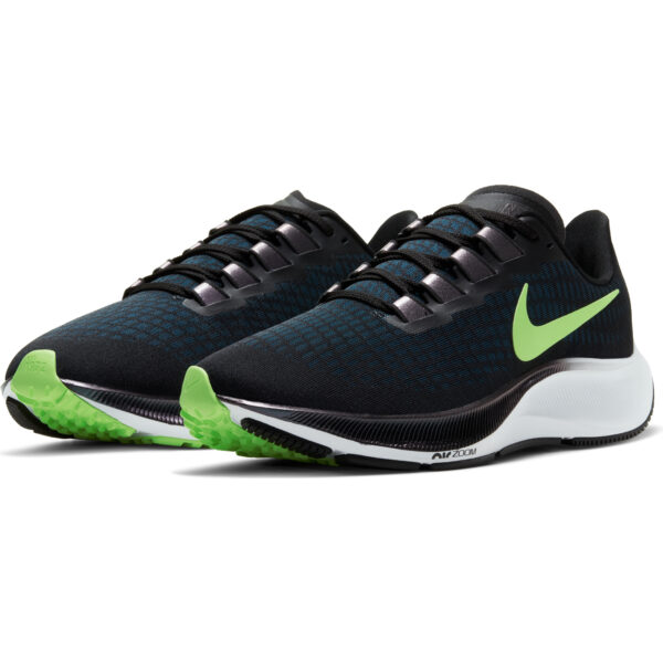Nike Men's Air Zoom Pegasus 37 - Black/Ghost Green/Valerian Blue - Image 4