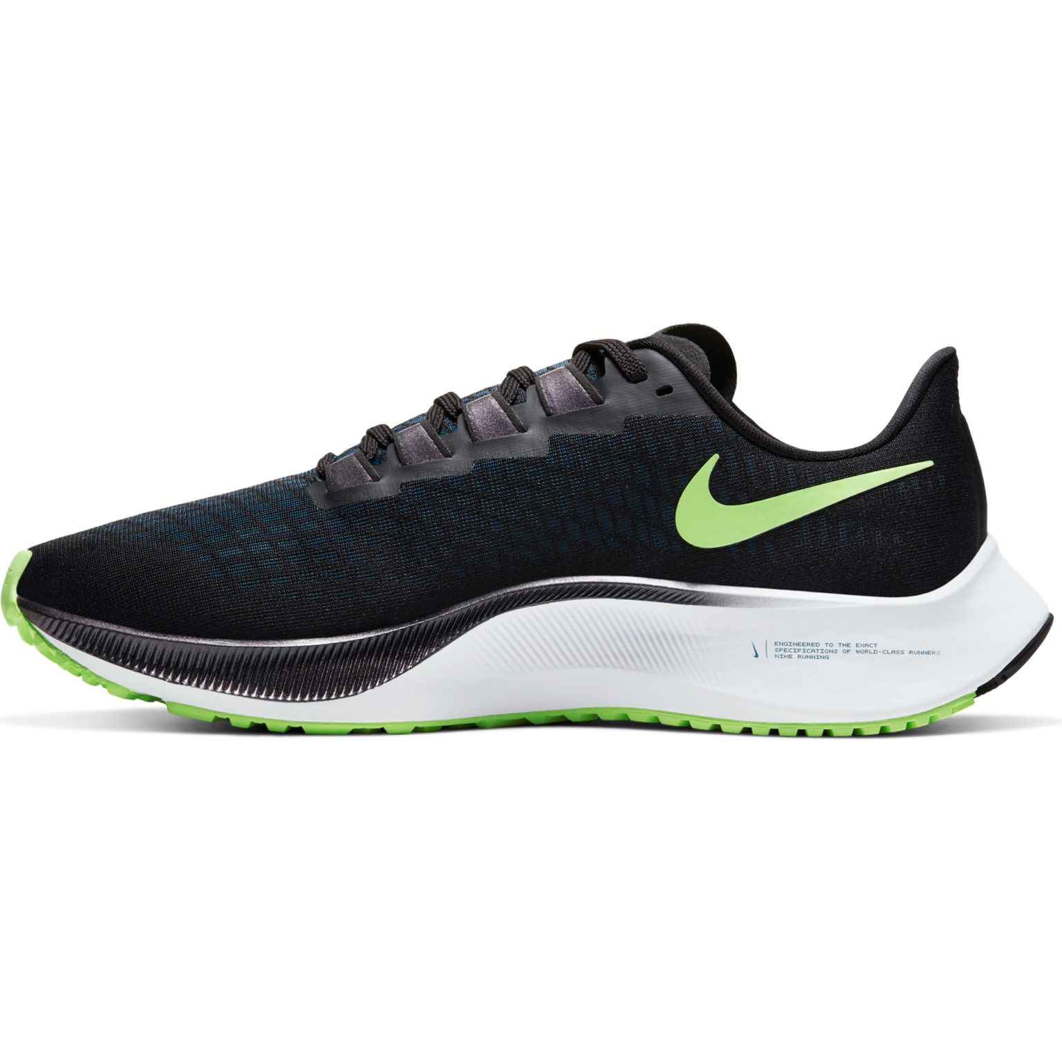 Nike Menâs Air Zoom Pegasus 37 â Black/Ghost Green/Valerian Blue â Running Bath