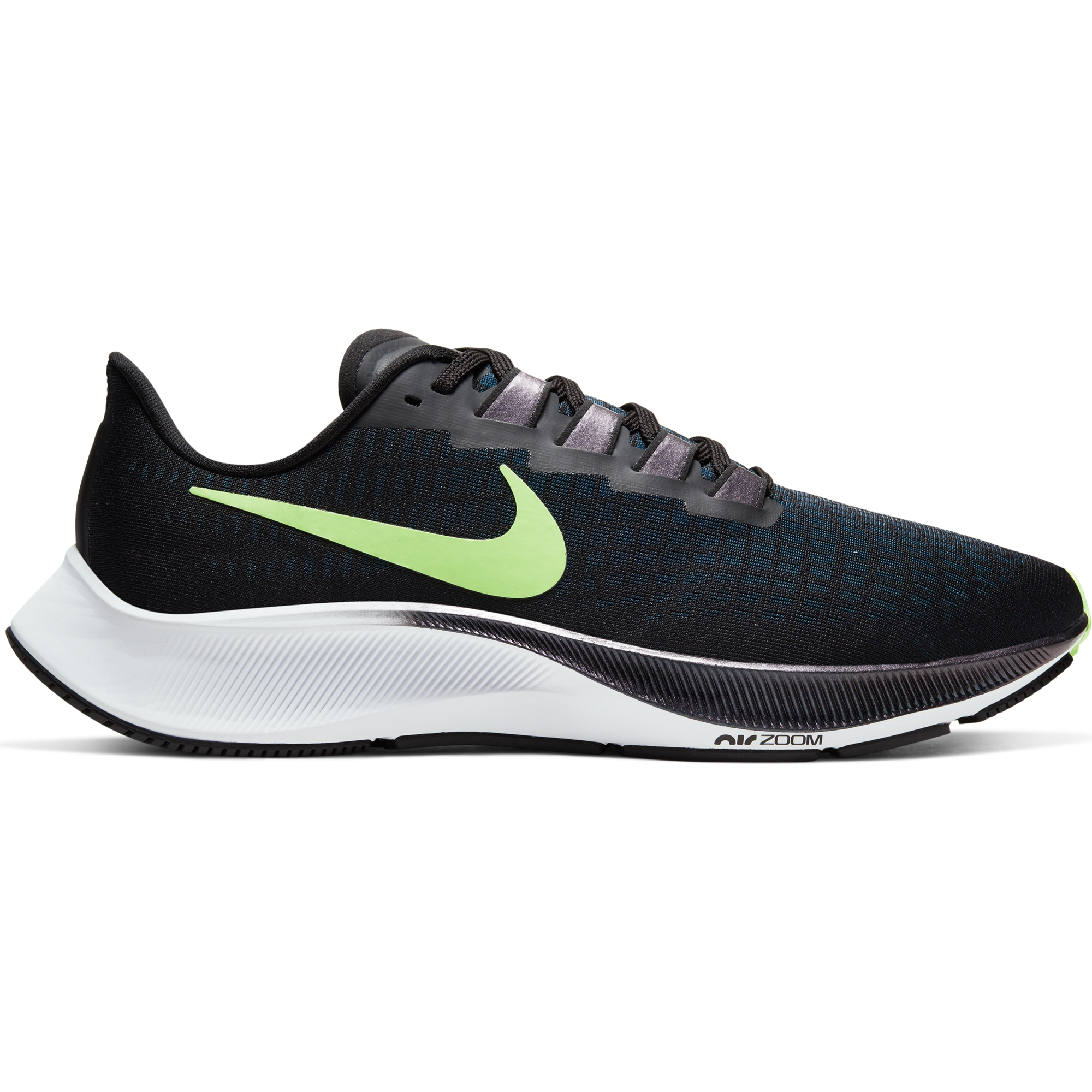 Nike Men's Air Zoom Pegasus 37 - Black/Ghost Green/Valerian Blue ...