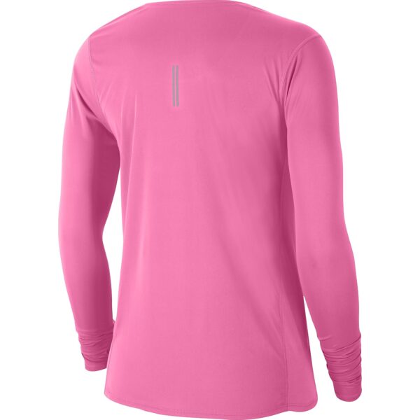 Nike Women's Long-Sleeve Running Top - Pink Glow/Reflective Silver - Image 2
