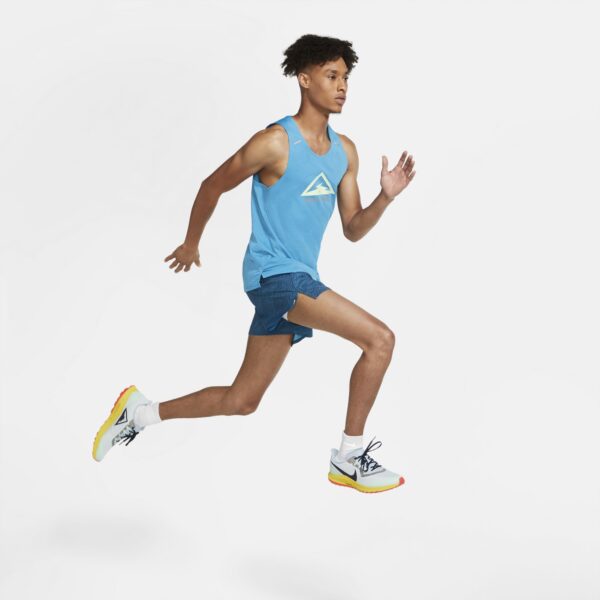 Nike Men's Rise 365 Tank - Laser Blue/Barely Volt - Image 5
