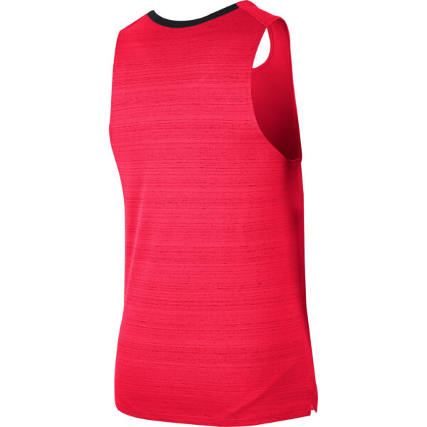 Nike Men's Miler Tank - Bright Crimson/Reflective Silver - Image 2