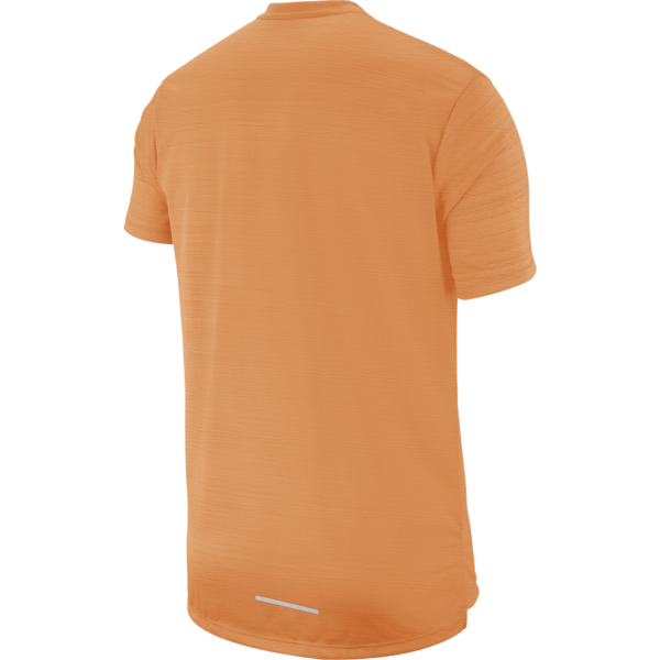 Nike Men's Dri-FIT Miler Short Sleeve - Alpha Orange/HTR/Reflective Silver - Image 2