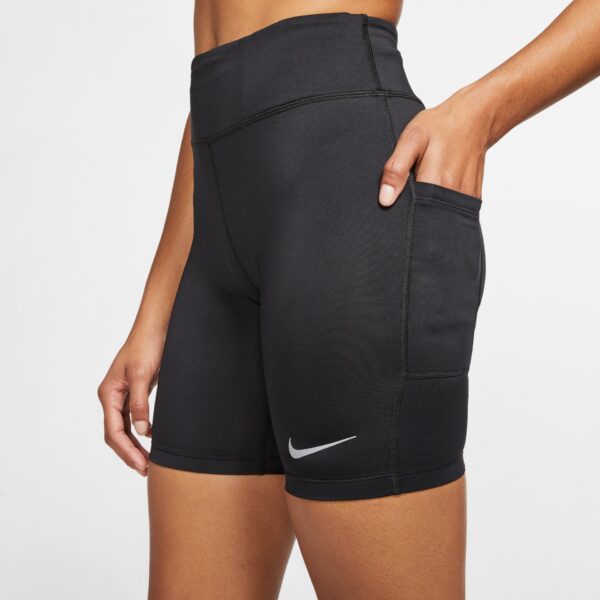 Nike Women's Fast Shorts - Black/Reflective Silver - Image 7