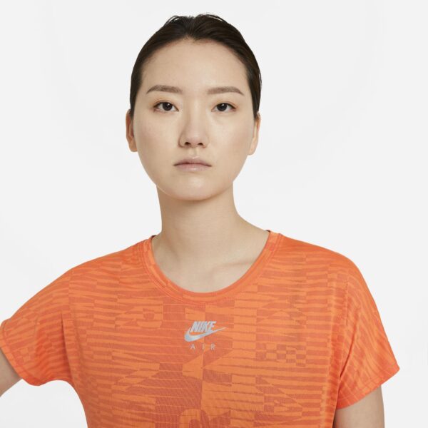 Nike Women's Air Short Sleeve Top - Turf Orange/Bright Mango/Reflective Silver - Image 3