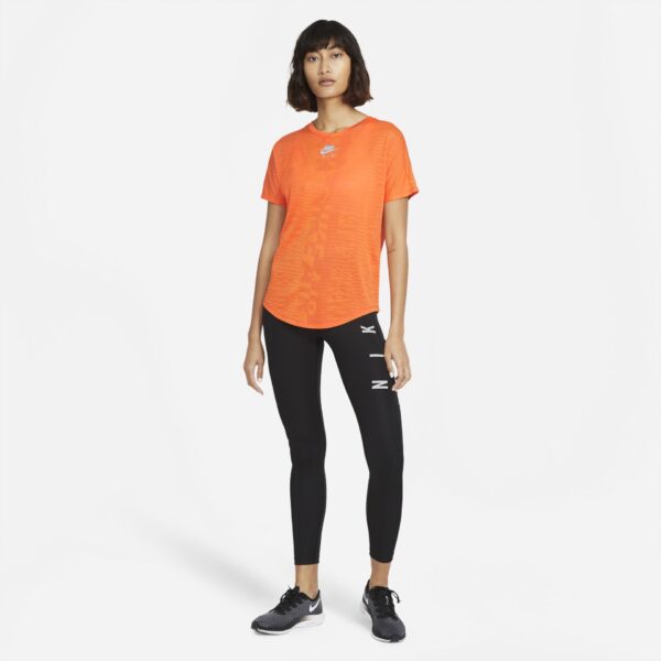 Nike Women's Air Short Sleeve Top - Turf Orange/Bright Mango/Reflective Silver - Image 5