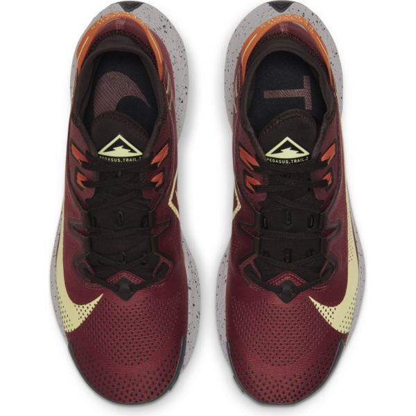 Nike Men's Pegasus Trail 2 - Claystone Red/Life Lime-Velvet Brown - Image 6