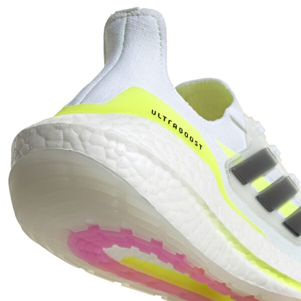 adidas Women's Ultraboost 21 - Ftwr White/Core Black/Solar Yellow - Image 9