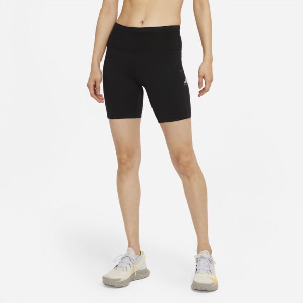 Nike Women's Epic Luxe Trail Shorts - Black/Dk Smoke Grey/Reflective Silver - Image 3