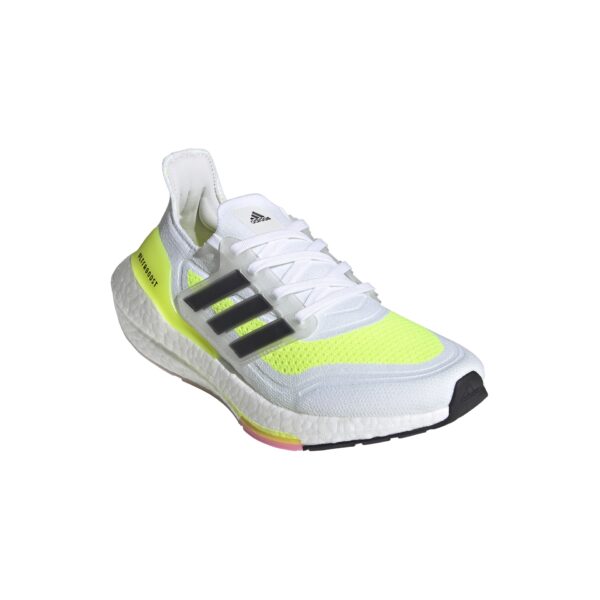 adidas Women's Ultraboost 21 - Ftwr White/Core Black/Solar Yellow - Image 3