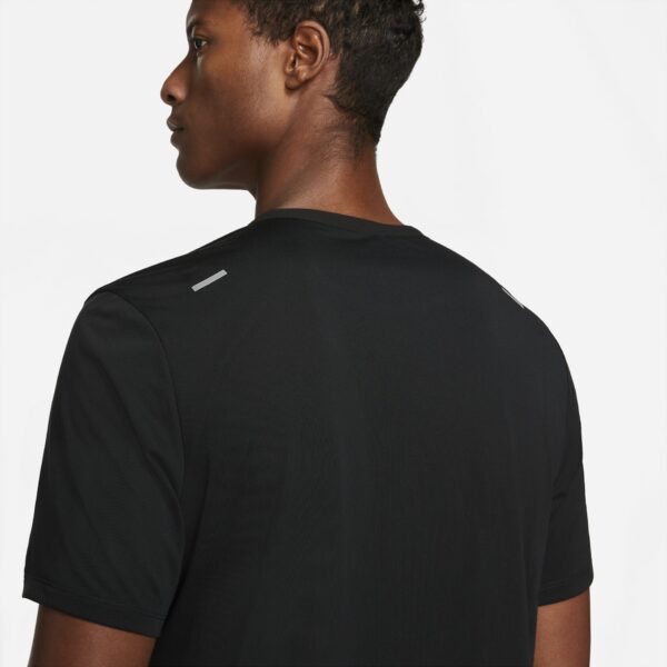 Nike Men's Dri-FIT Rise 365 Short Sleeve - Black/Reflective Silver - Image 8