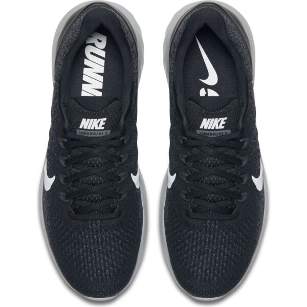 Nike Men's Lunarglide 9 -Black/White/Dark Grey/Wolf Grey - Image 5