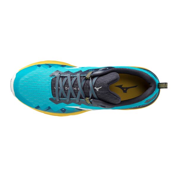 Mizuno Men's Wave Daichi 6 - Scuba Blue/Snow White/Sulphur - Image 3