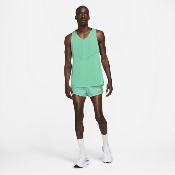 Nike Men's Dri-FIT Rise 365 Tank - Green Glow/Reflective Silver - Image 3